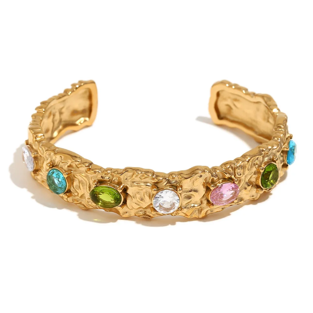 Celestia Baroque Crystal Cuff - Multi coloured