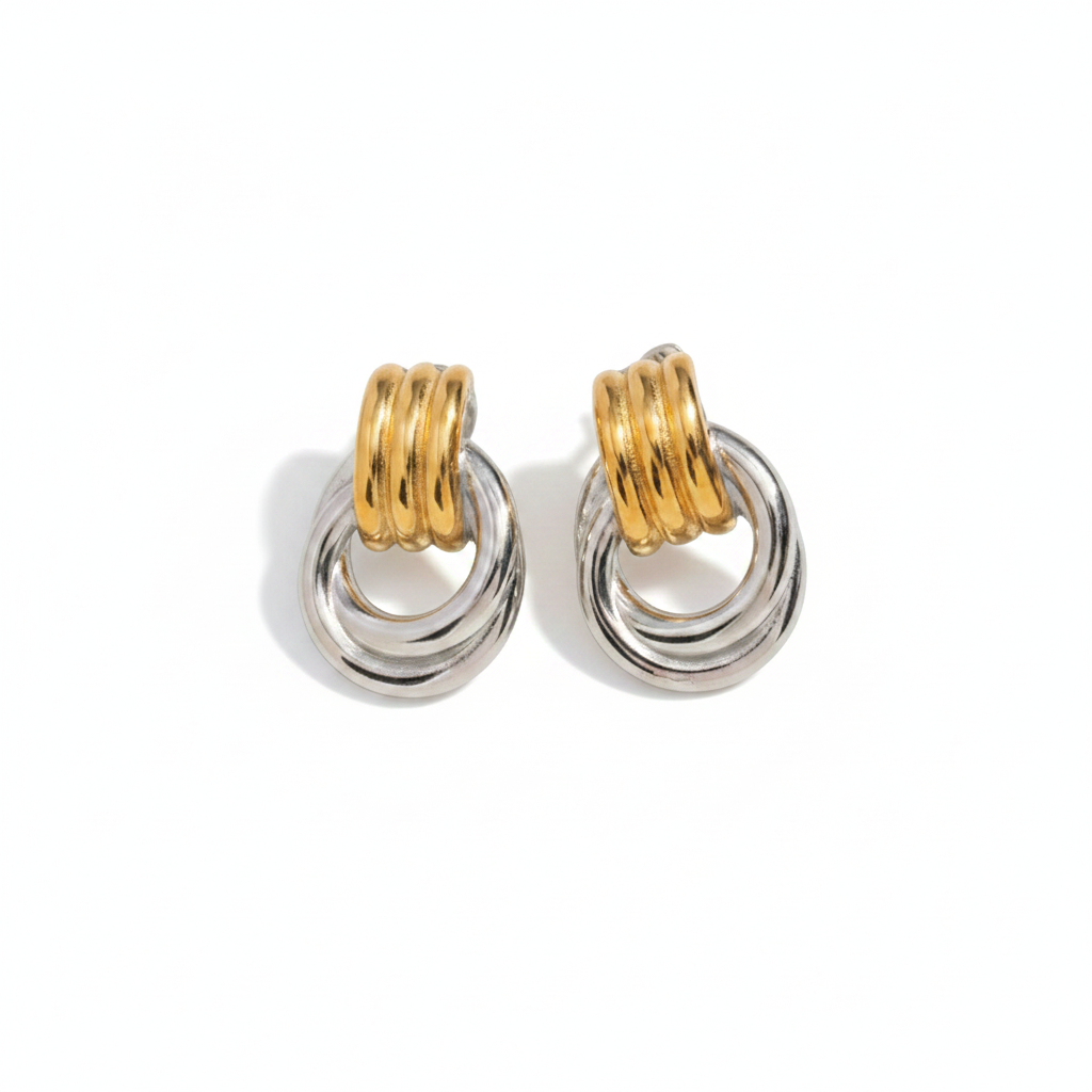 Luxe Link Duo Stud Earrings